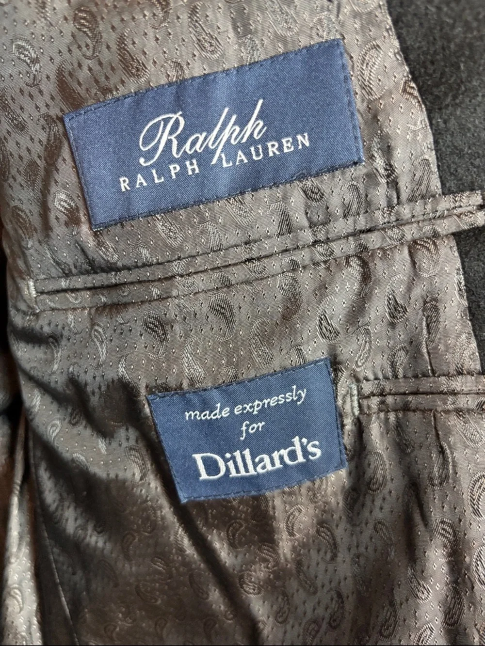 Ralph Lauren Loro Piana Men’s Size 40L Black Two-Button‎ Camel Hair Sport Coat